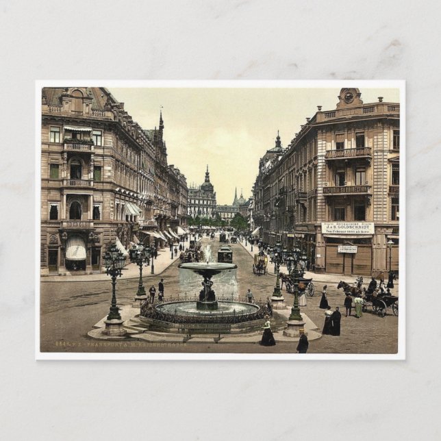 Kaiserstrasse Frankfort på huvudsakligt (dvs. Vykort (Framsida)