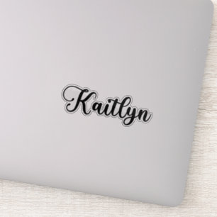 Kaitlyn Namn - handskriven kalligrafi Klistermärken