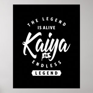 Kaiya Personlig Namn Birthday Gift Poster