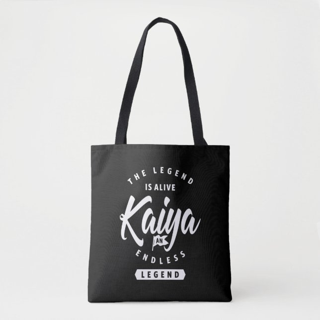 Kaiya Personlig Namn Birthday Gift Tygkasse (Framsida)