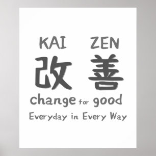 Kaizen - Byt för Bra - Varje dag Poster
