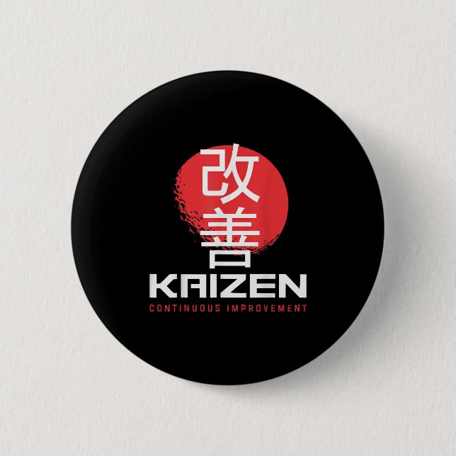 Kaizen Continuous Improvement Kai Zen Japanmos Knapp (Framsida)