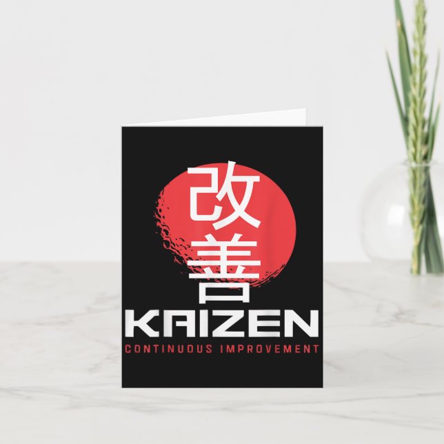 Kaizen Continuous Improvement Kai Zen Japanmos Kort (Framsida)