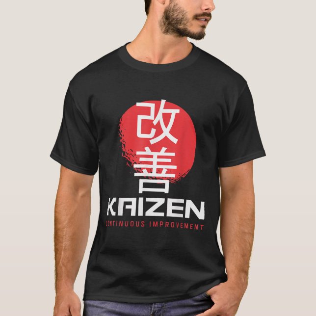 Kaizen Continuous Improvement Kai Zen Japanmos T Shirt (Framsida)