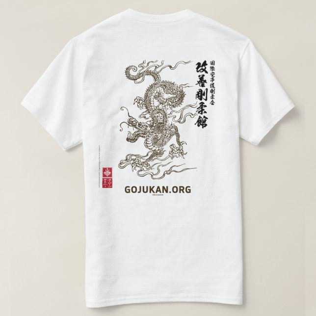 Kaizen Gojukan Chinese Dragon T-Shirt (Design baksida)