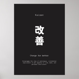 kaizen japaneses inspirationcitat poster