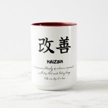 Kaizen Japansk Filosofi Tillväxt Tanke Kaffe
