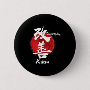 Kaizen japansk förbättrad koncept citat Calligraph Knapp