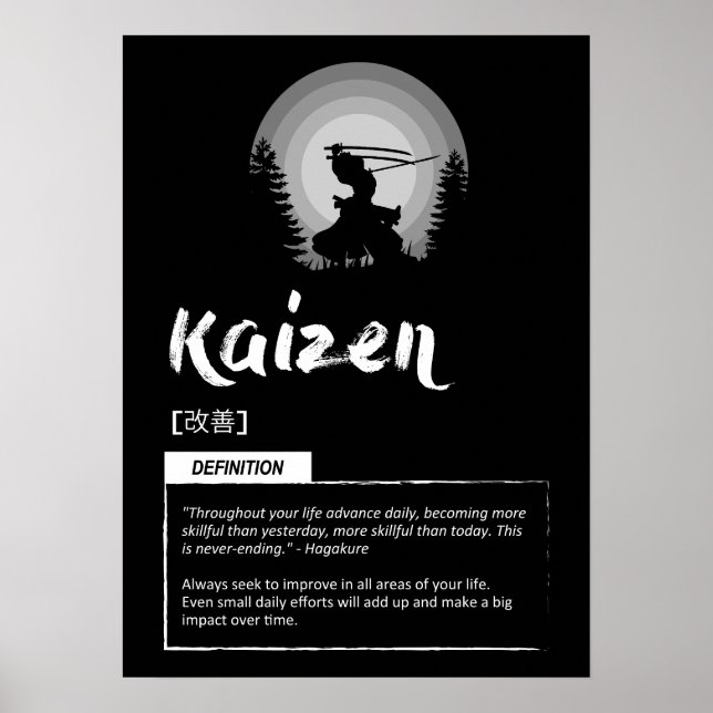 Kaizen - Japanskt koncept för framgång Poster (Framsidan)