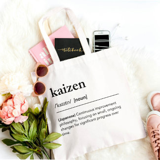 Kaizen Japanskt Ord Personlig Tillväxt Definition Tygkasse