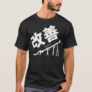 Kaizen Kontinuerlig förbättring av Japans Ord T Shirt