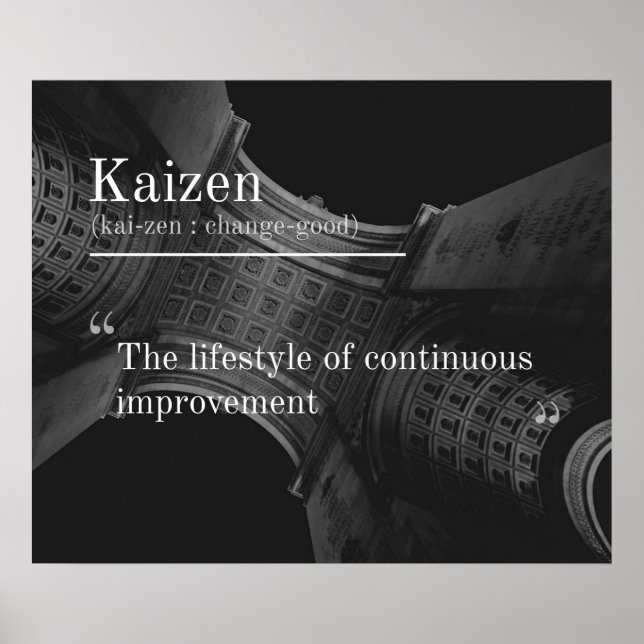 Kaizen (kontinuerlig förbättring) Poster (Framsidan)