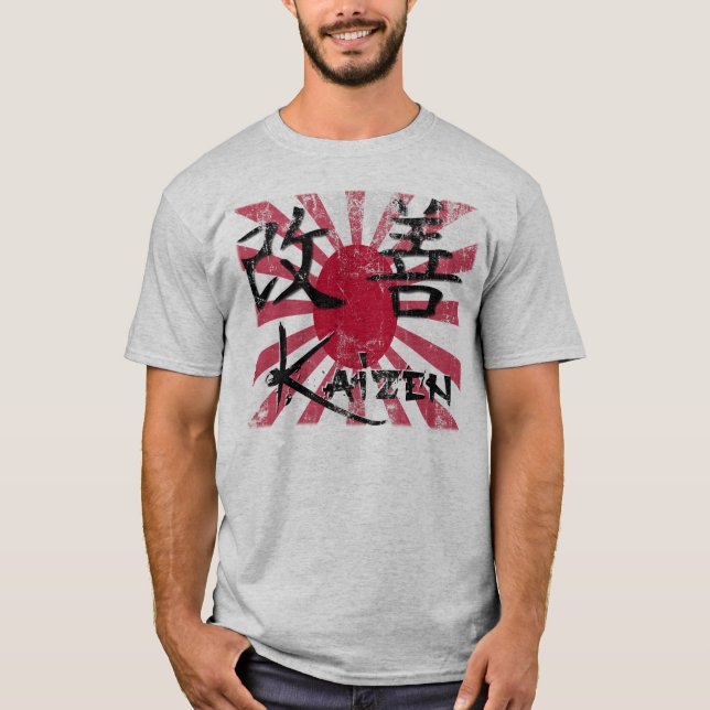 Kaizen - Retro stil T Shirt (Framsida)