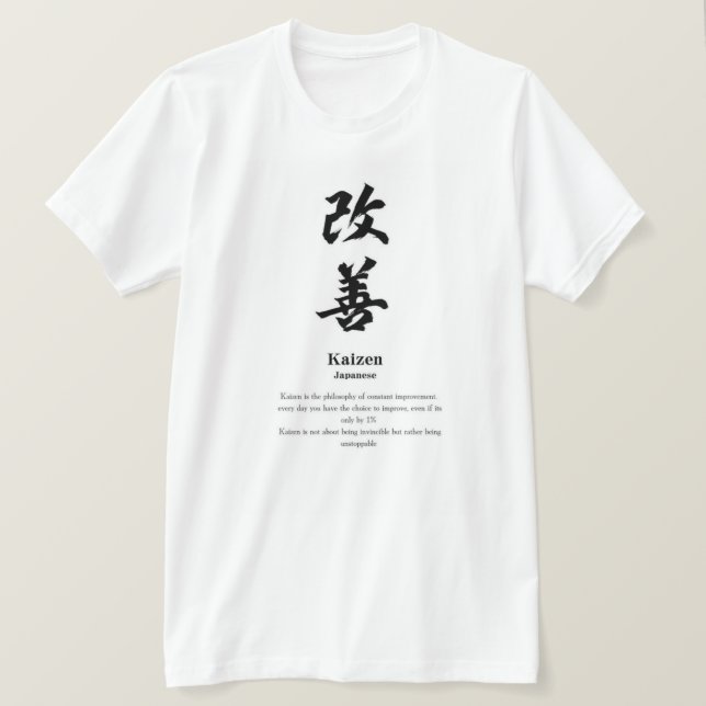 Kaizen T-shirt - japansk filosofi Graphic Tee (Design framsida)