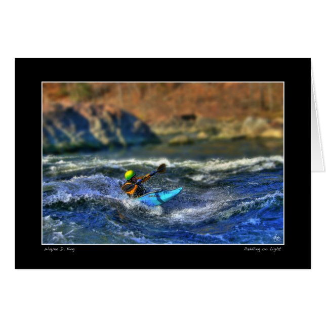 Kajak Hälsningskort (Framsidan Horizontal)