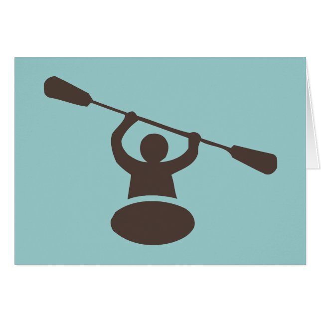 Kajak Hälsningskort (Framsidan Horizontal)