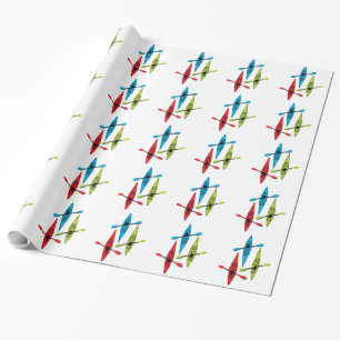 kajak som slår in papper presentpapper