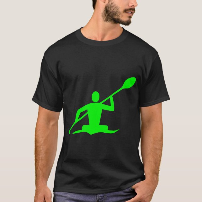 Kajakåkning - Grön T Shirt (Framsida)
