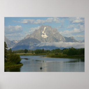 Kajakåkning i Grand Teton National Park Poster