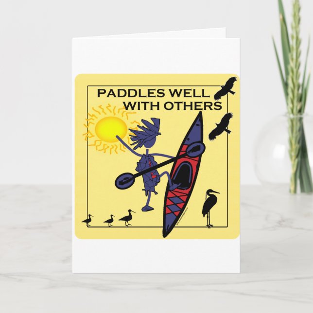 Kajaken paddlar väl på gult kort (Framsida)