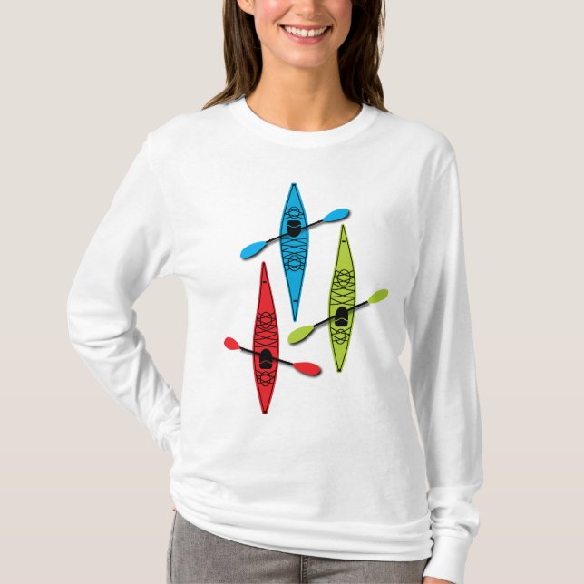 Kajaker för henne t-shirt (Framsida)