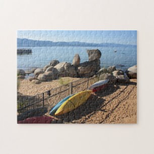 Kajaker vid det Lake Tahoe pussel