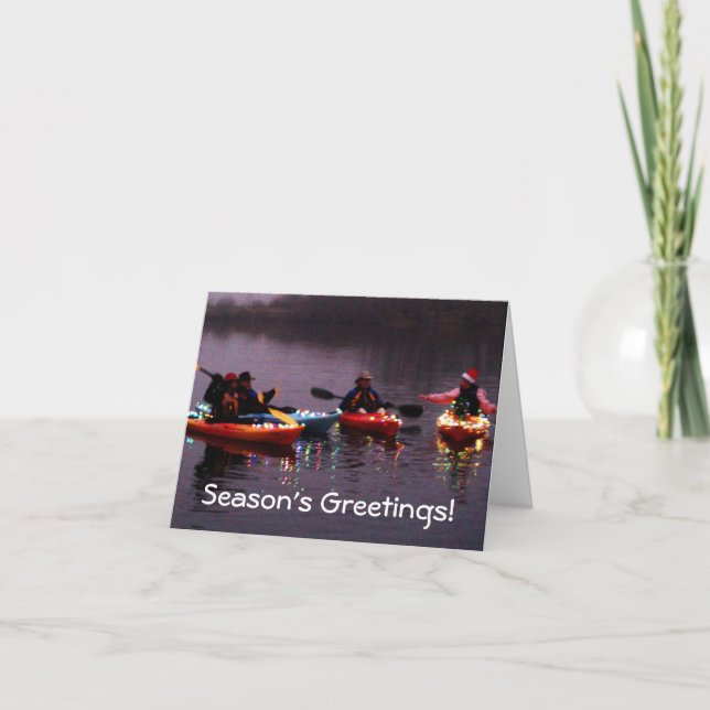Kajakflottilj av ljus! helgkort (Framsida)