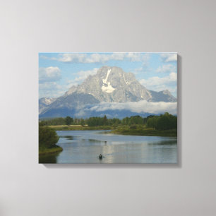 Kajaking i Grand Teton National Park Canvastryck