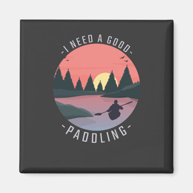 Kajaking Kanotpaddling Magnet (Framsidan)