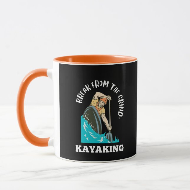 Kajaking (Vit) Kaffe Mugg (Vänster)