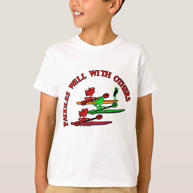 Kajakkanoten - paddlar väl med andra t-shirt (Framsida)