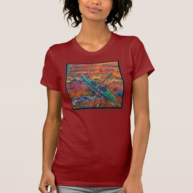 Kajakkvinna T-tröja Tee Shirt (Framsida)