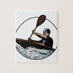 KajakPaddlerkanot Scratchboard Pussel