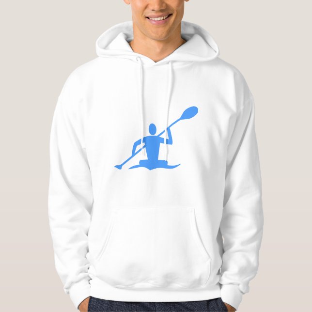 Kajakpaddling - Baby Blue Sweatshirt Med Luva (Framsida)