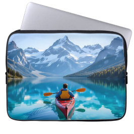 Kajakpaddling i bergen  Vacker natur Laptop Fodral