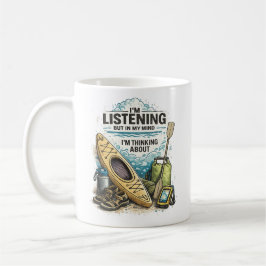 Kajakpresent till kajakälskande ny pappa kaffemugg