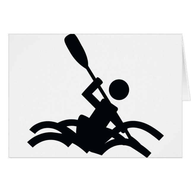 kajaksymbol hälsningskort (Framsidan Horizontal)