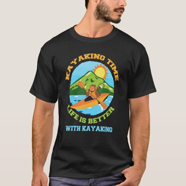 Kajting Time med Kayaking T Shirt (Framsida)
