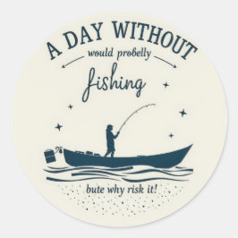 Kåk på fritiden: Förstärka fiskesampen! Runt Klistermärke