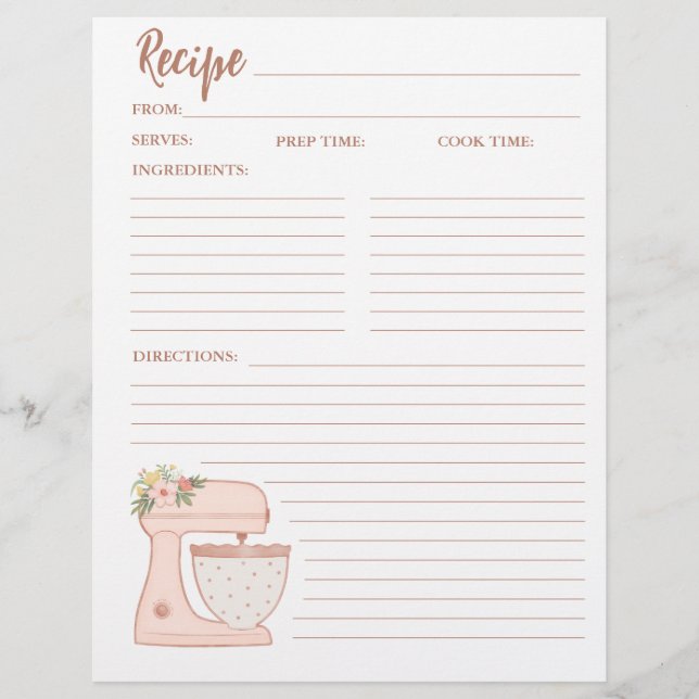 Kaka bakerkortsfälla för enkel Blommigt med blanda Reklamblad (Framsidan)