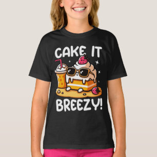 Kaka det brinnande kakssegmentet i Beach Baker T Shirt