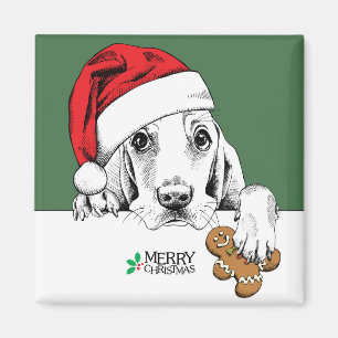 Kaka för Bassethundjul Magnet