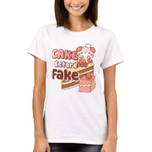 Kaka före Fake Cute Cute rosa T-shirt