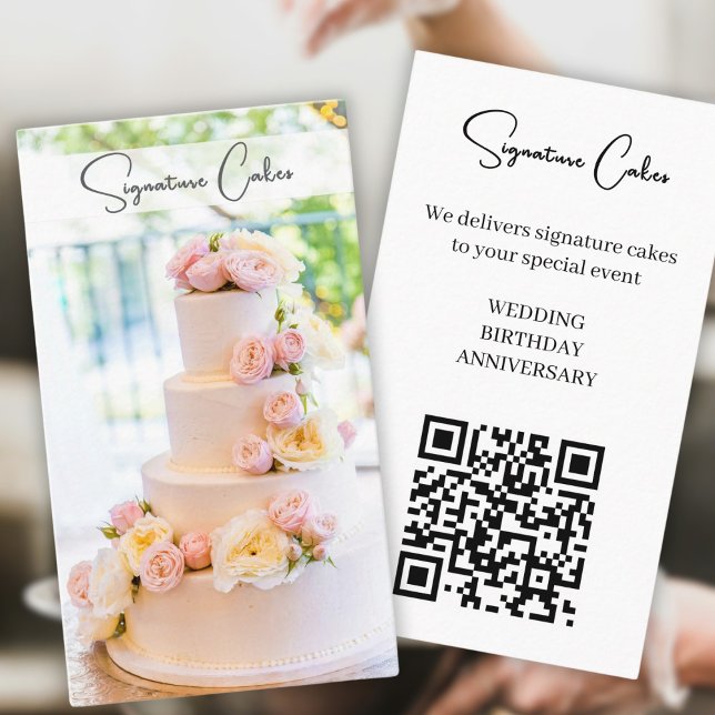 Kaka och Catering QR-kod Visitkort (Skapare uppladdad)