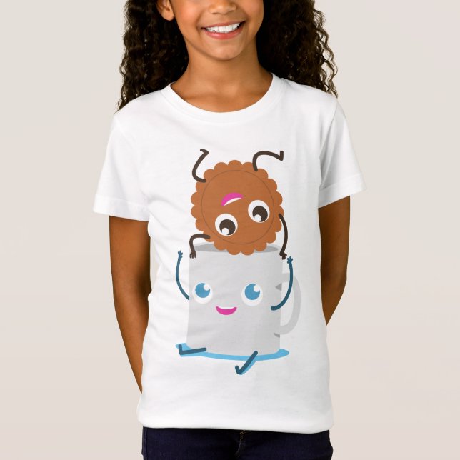 Kaka och mjölk bästa vän t shirt (Framsida)