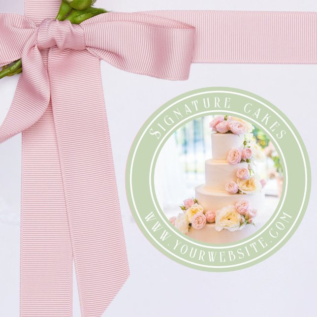 Kaka packningsetikett runt klistermärke (Skapare uppladdad)