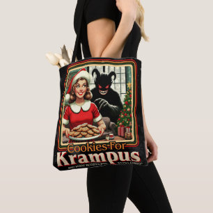 Kaka till Krampus God Jul Krampus Skräckjul Tygkasse