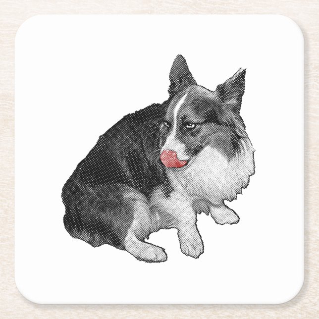 Kakaabröd, Scarlet Tip Underlägg Papper Kvadrat (Framsidan)