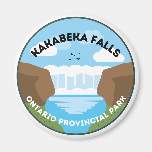 Kakabeka Falls Ontario Provinspark Magnet (Framsidan)