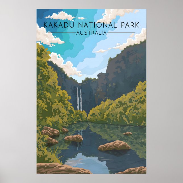 Kakadu Nationalpark Australien Reseskylt Poster (Framsidan)